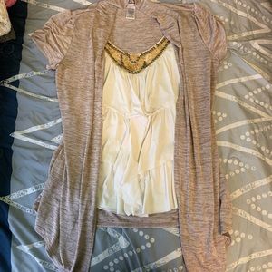 Shirt with jacket attached